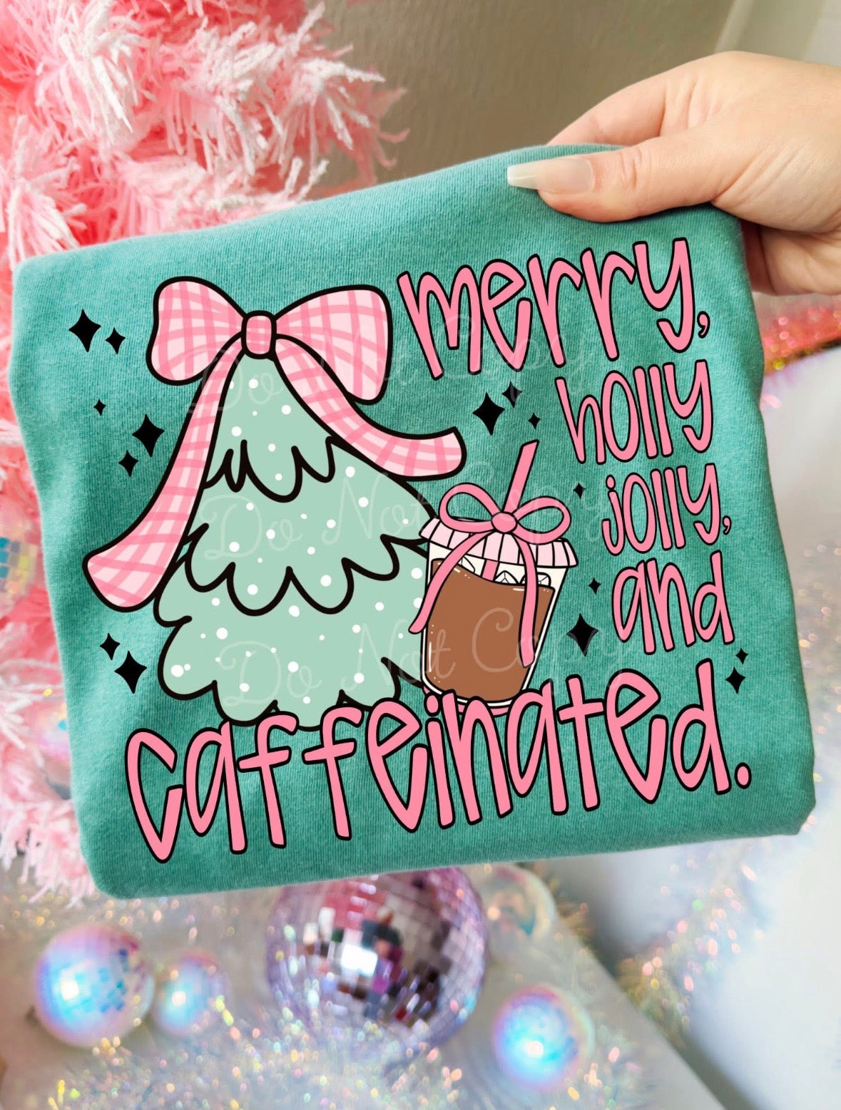 Merry & Caffeinated Tee/Crew