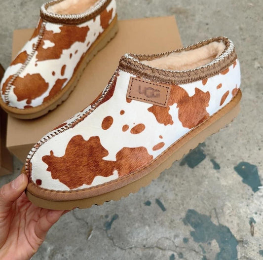 Inspired Cow/Cheetah Slippers