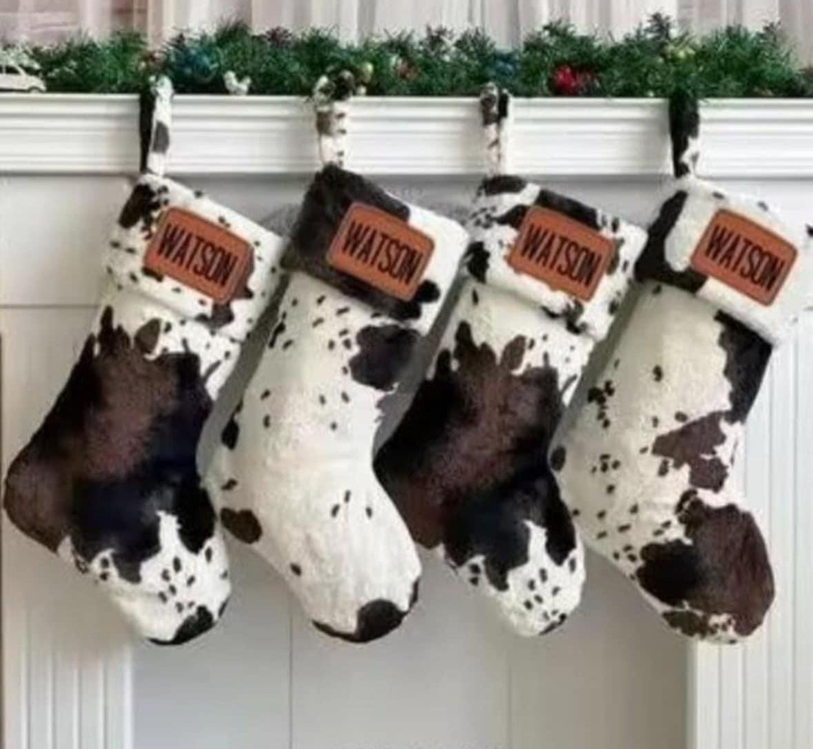 Cow Print Stockings