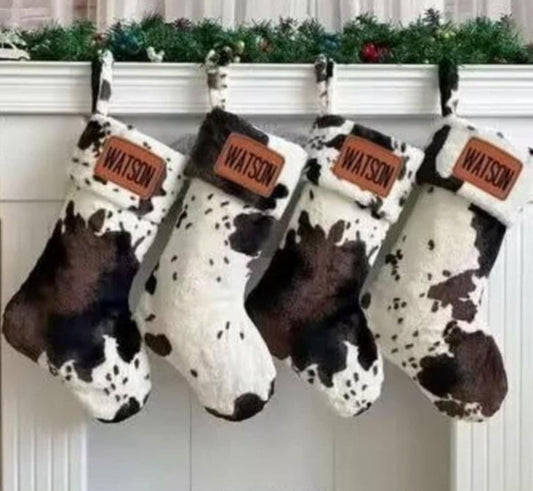 Cow Print Stockings