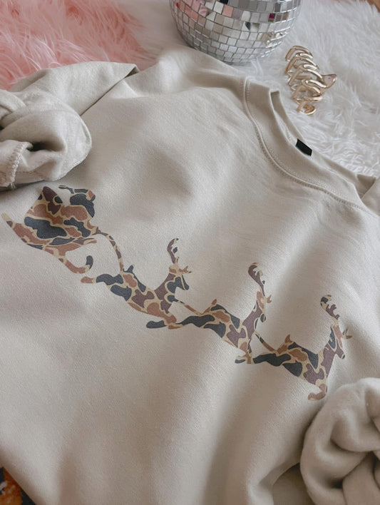 Camo Santa and Sleigh Graphic