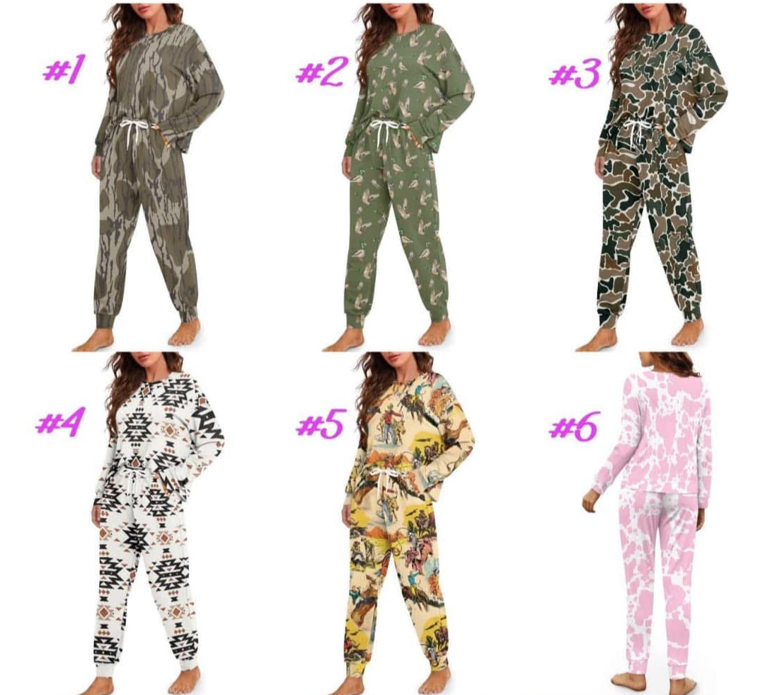 Drawstring Pajama Sets