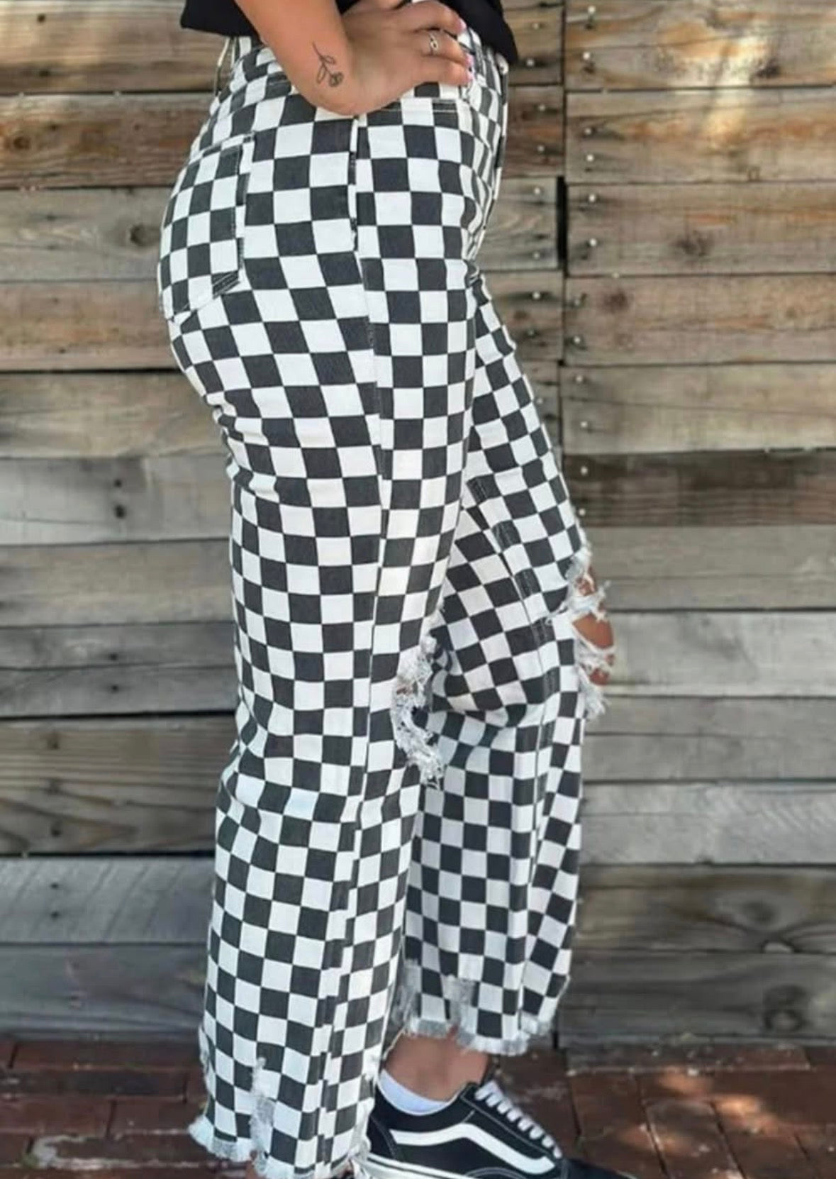 Checkered Jeans