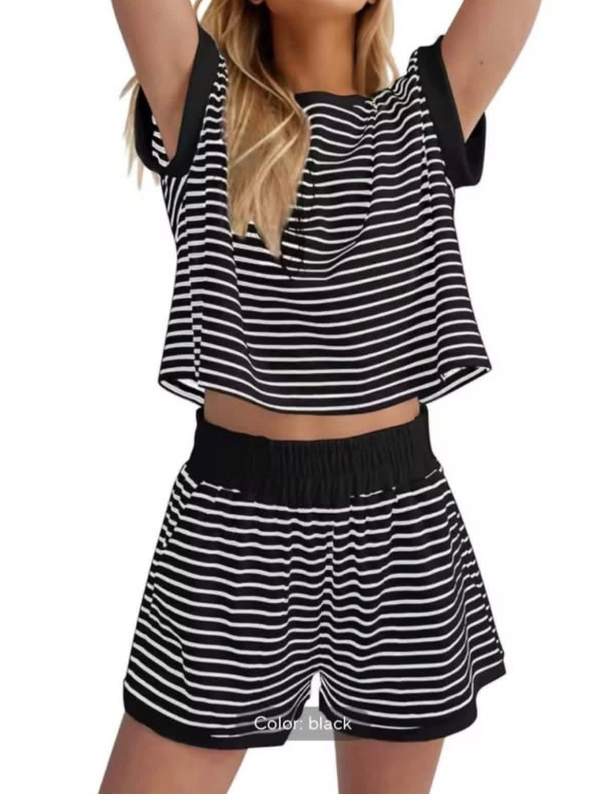 Cropped Striped Sets