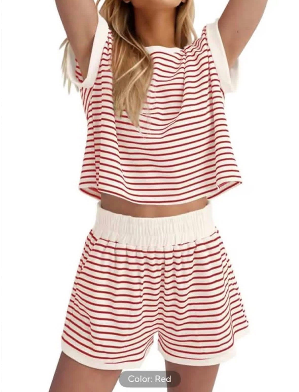 Cropped Striped Sets