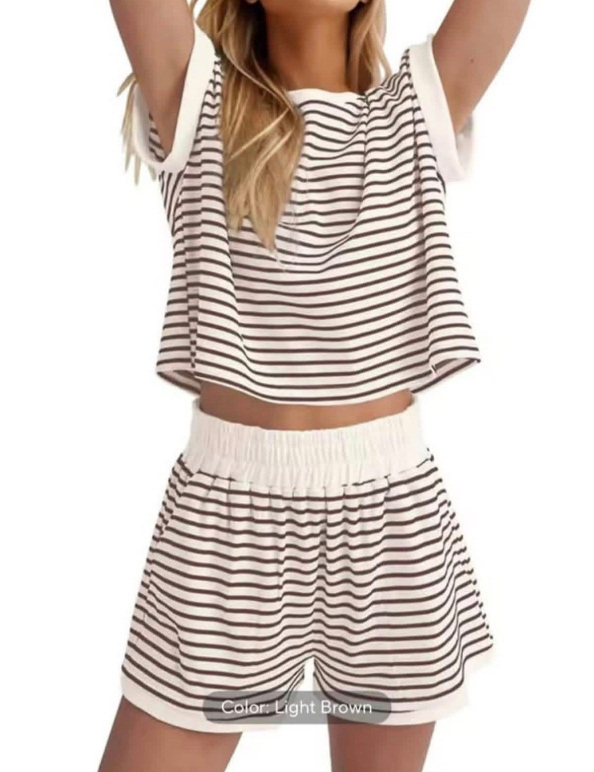 Cropped Striped Sets